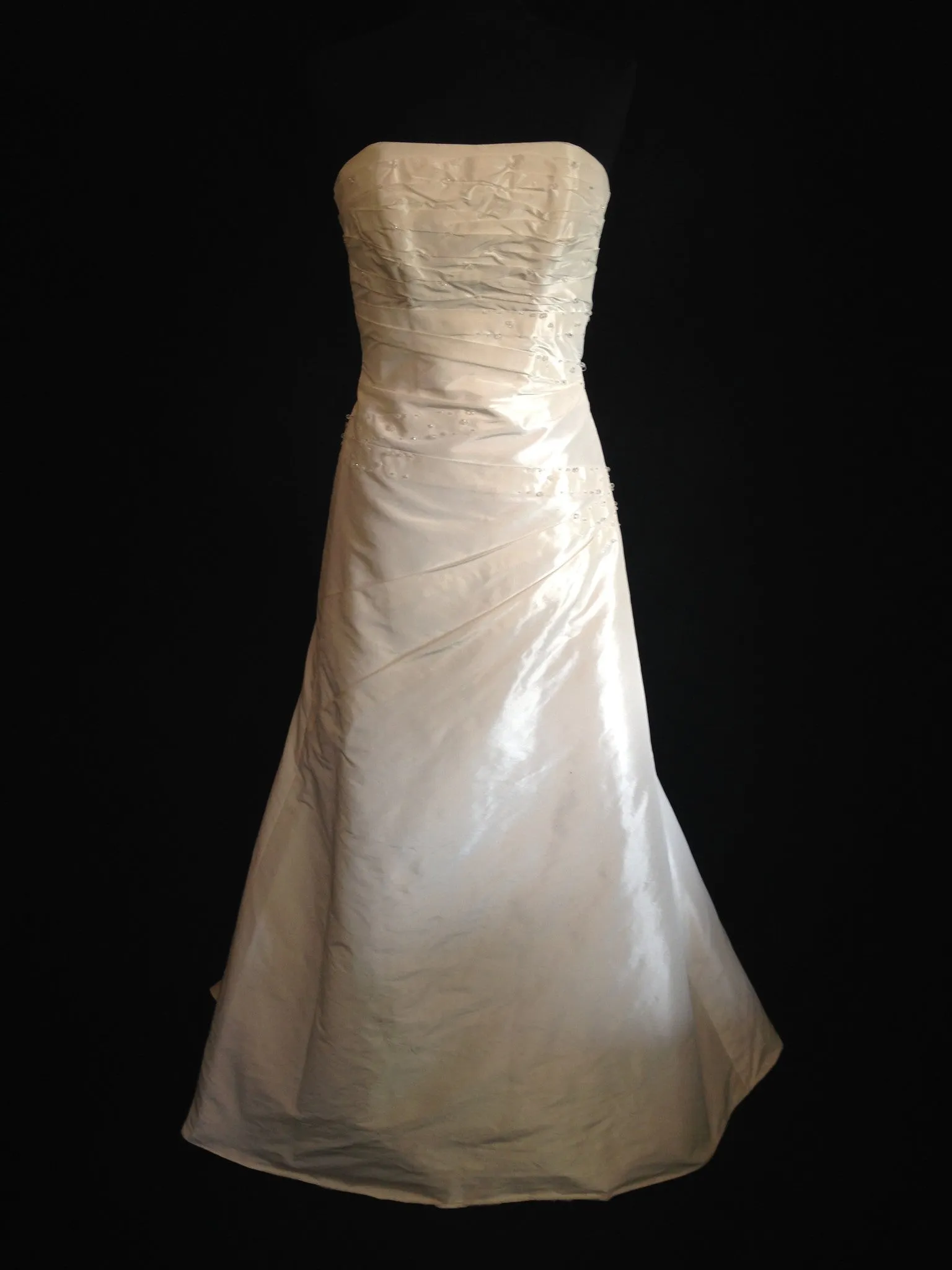 Agnes Bridal Dream, simple A- line gown with scatter crystal
