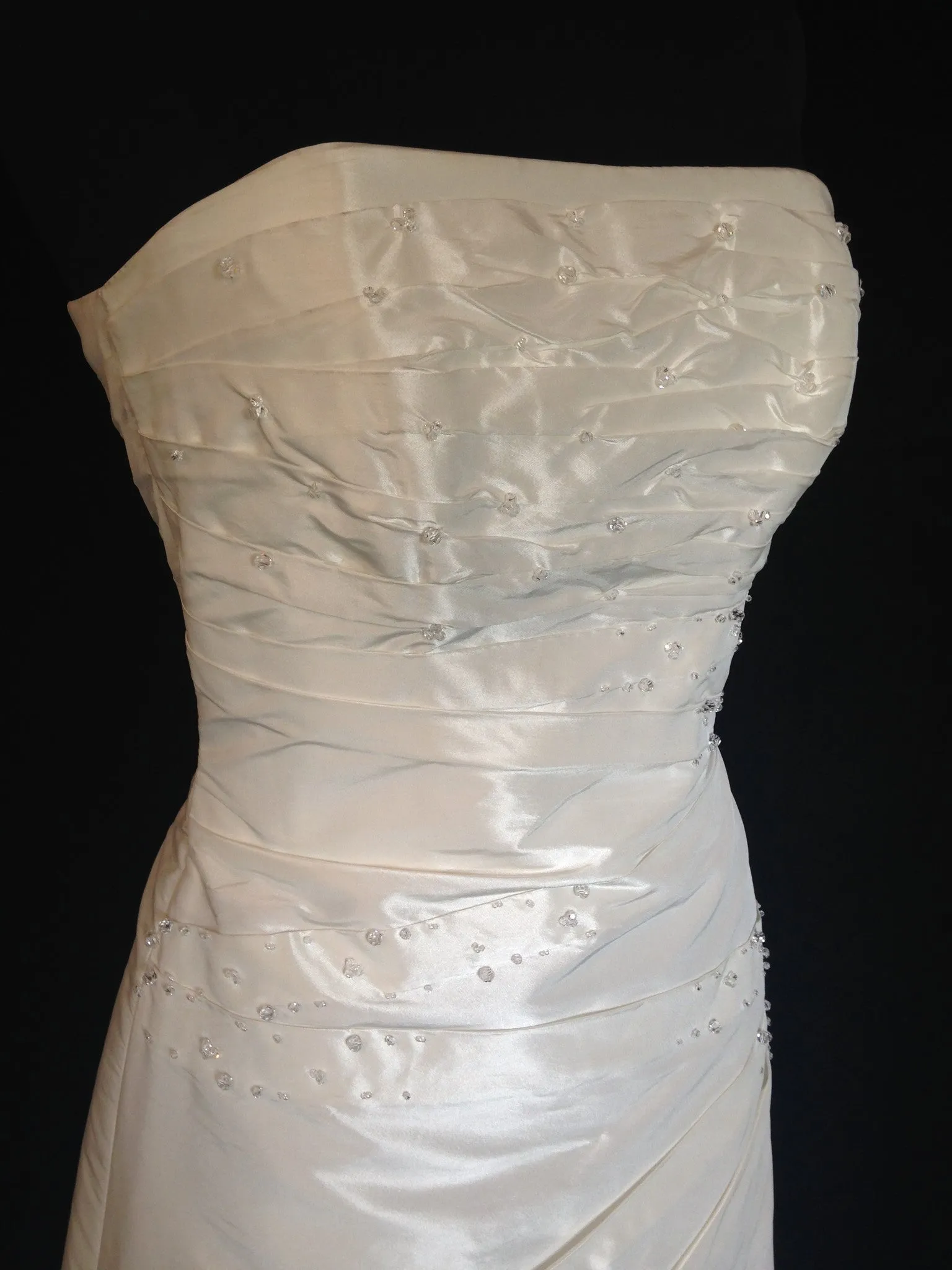 Agnes Bridal Dream, simple A- line gown with scatter crystal