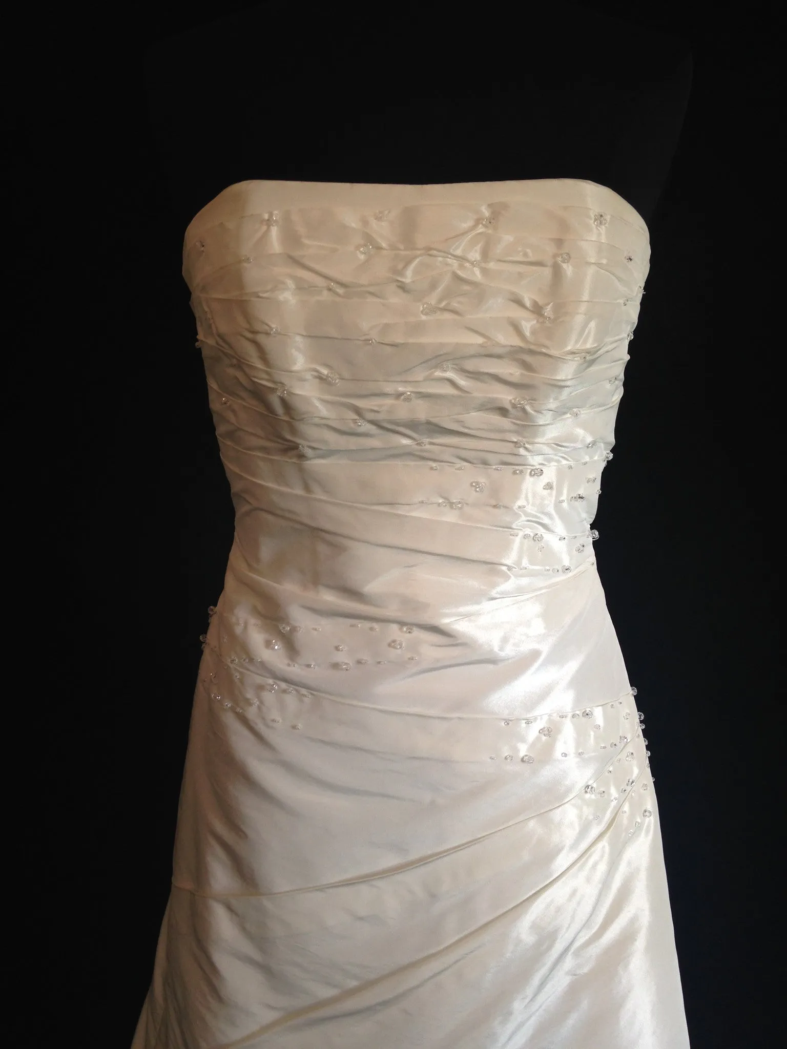 Agnes Bridal Dream, simple A- line gown with scatter crystal