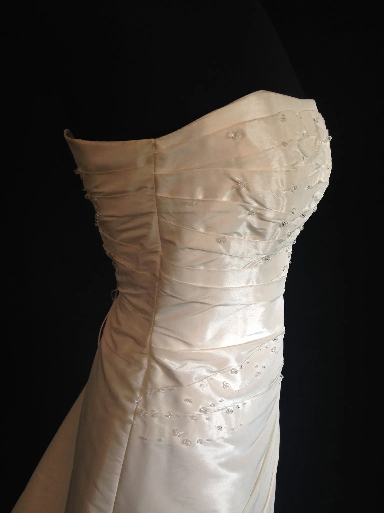 Agnes Bridal Dream, simple A- line gown with scatter crystal