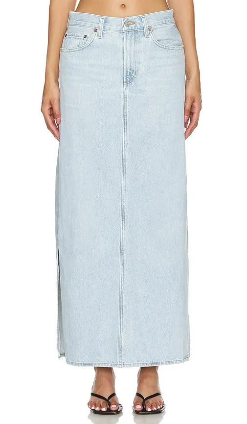 AGOLDE Astrid Slice Skirt in Blue