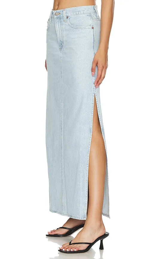 AGOLDE Astrid Slice Skirt in Blue