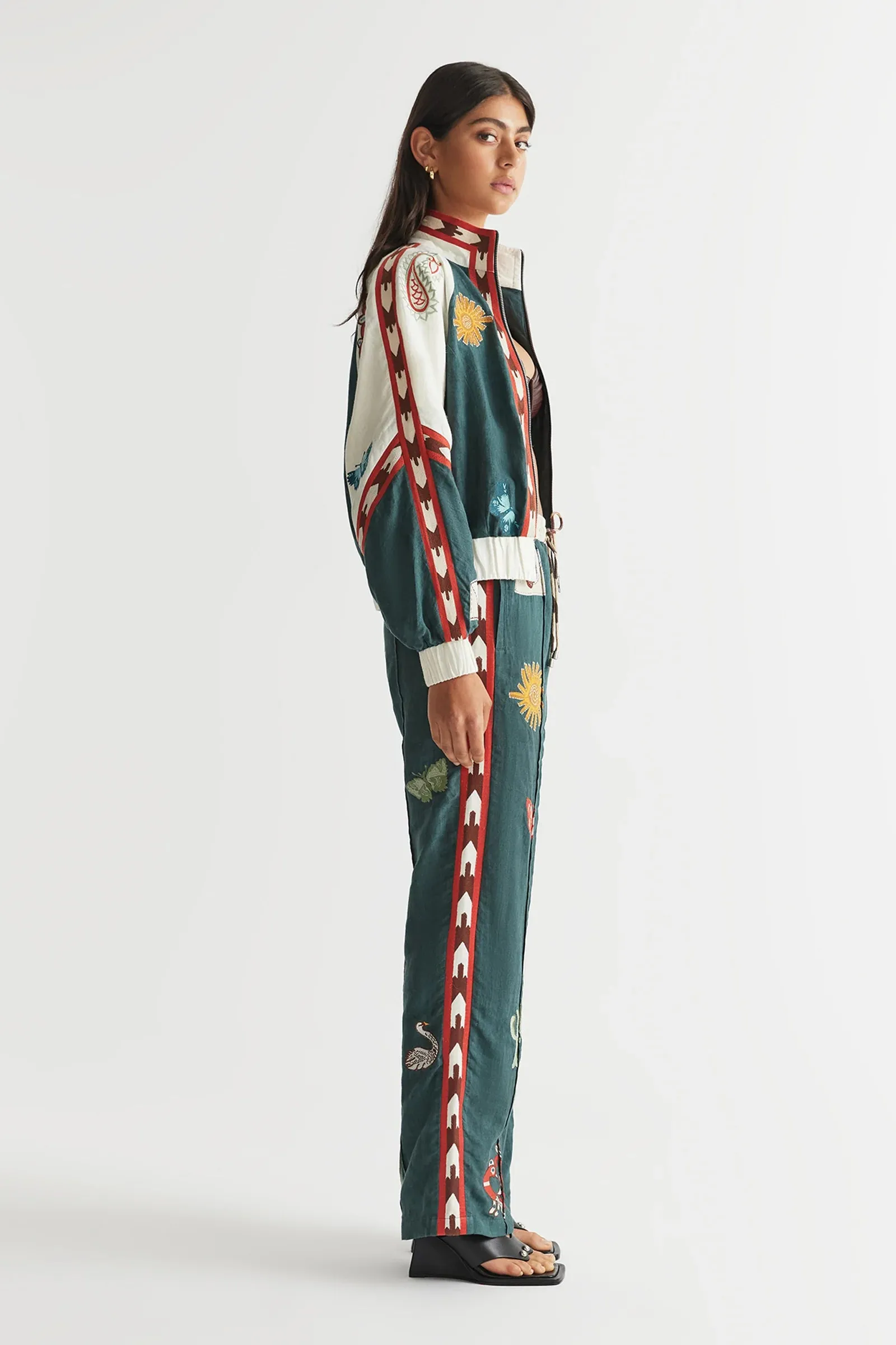 Antipodean Quincy Track Pant in Peacock