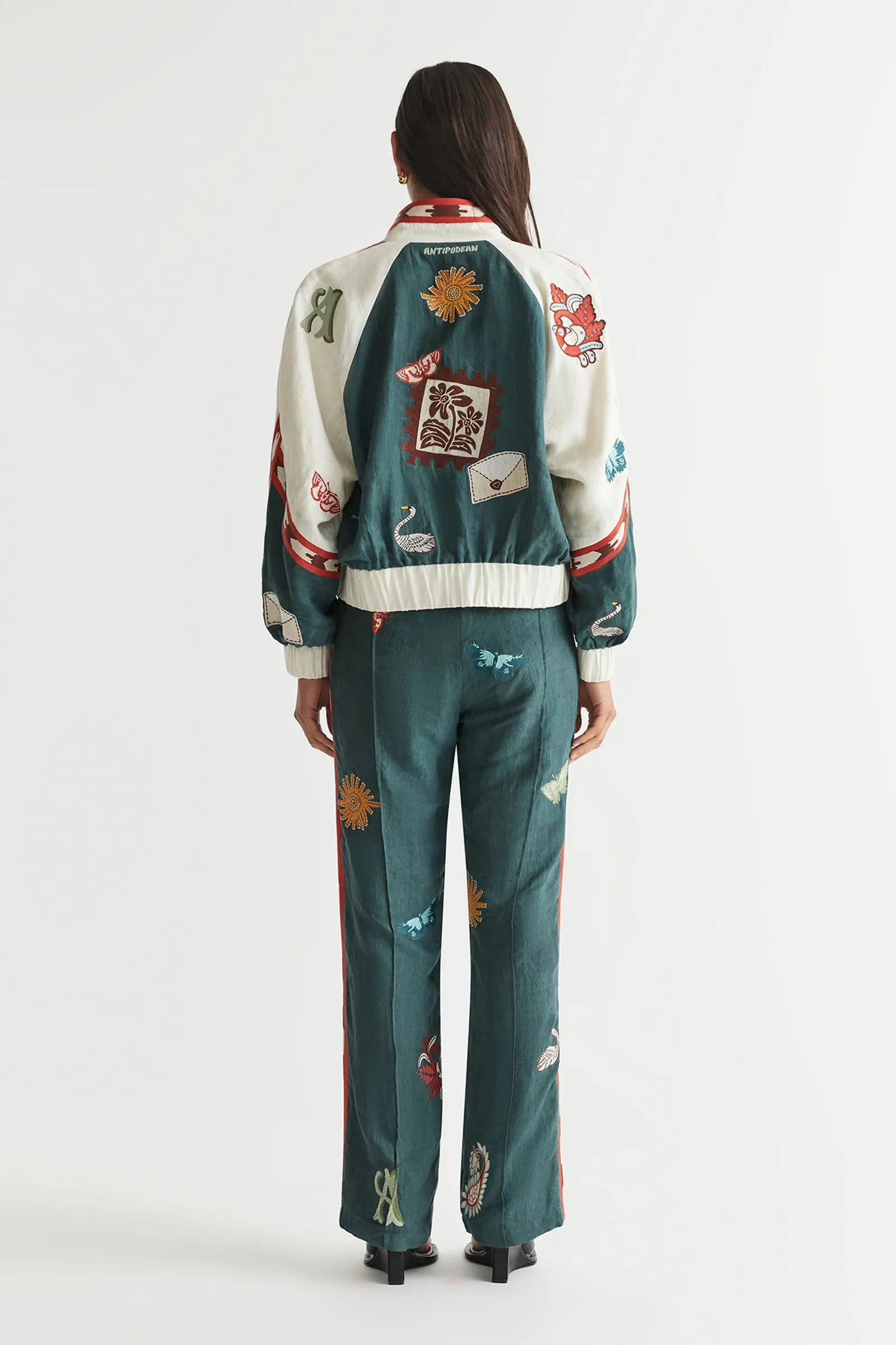 Antipodean Quincy Track Pant in Peacock