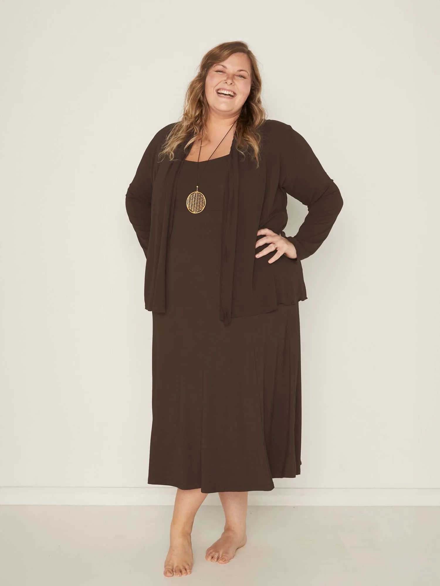 Bamboo Essential Dress - Cocoa
