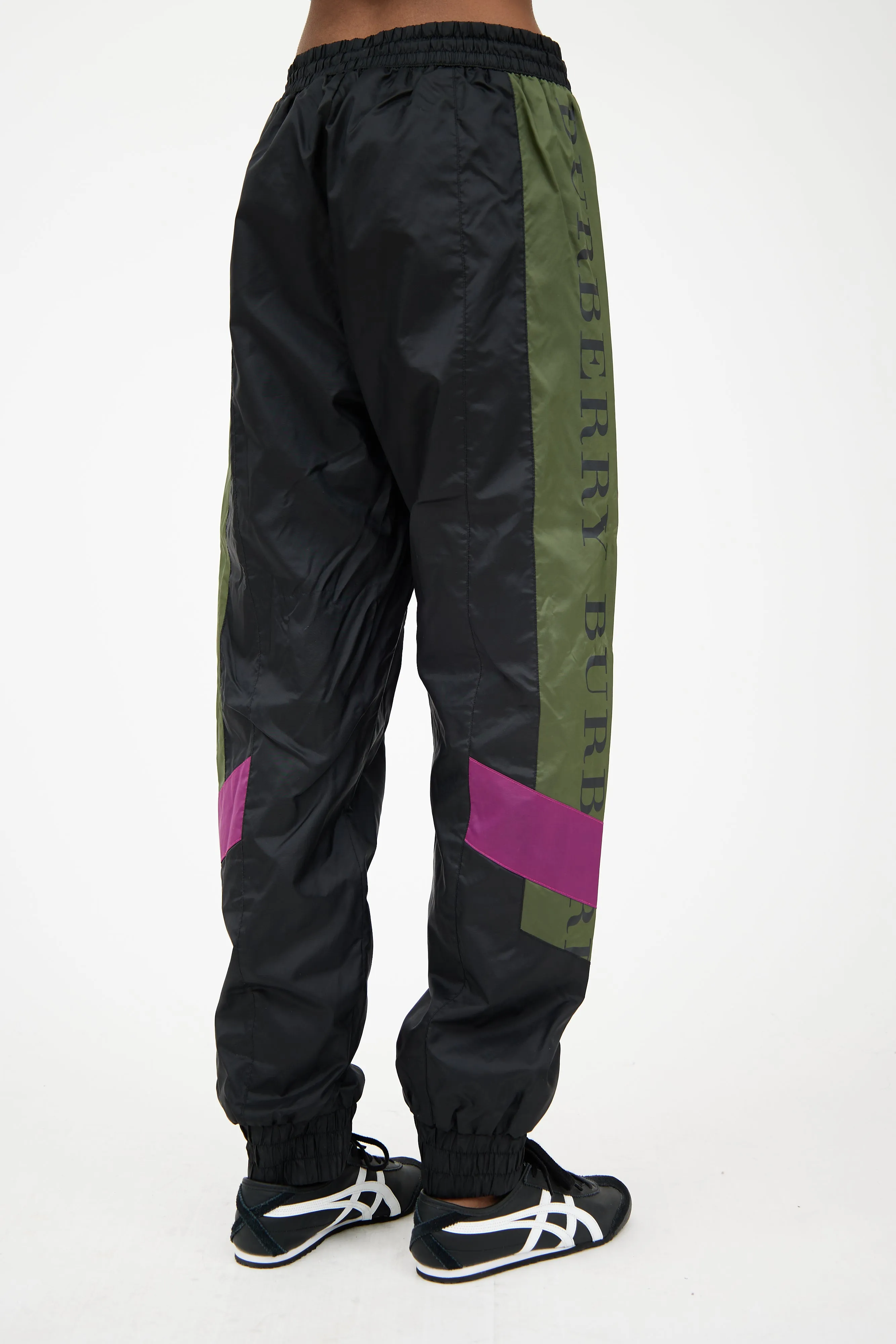 Black & Green Logo Track Pant