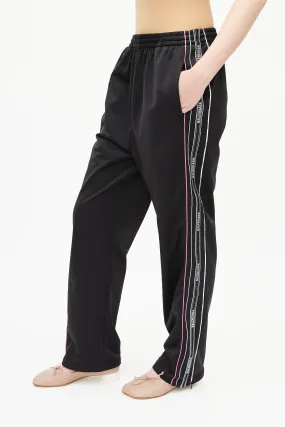 Black & Multicolour Logo Track Pant