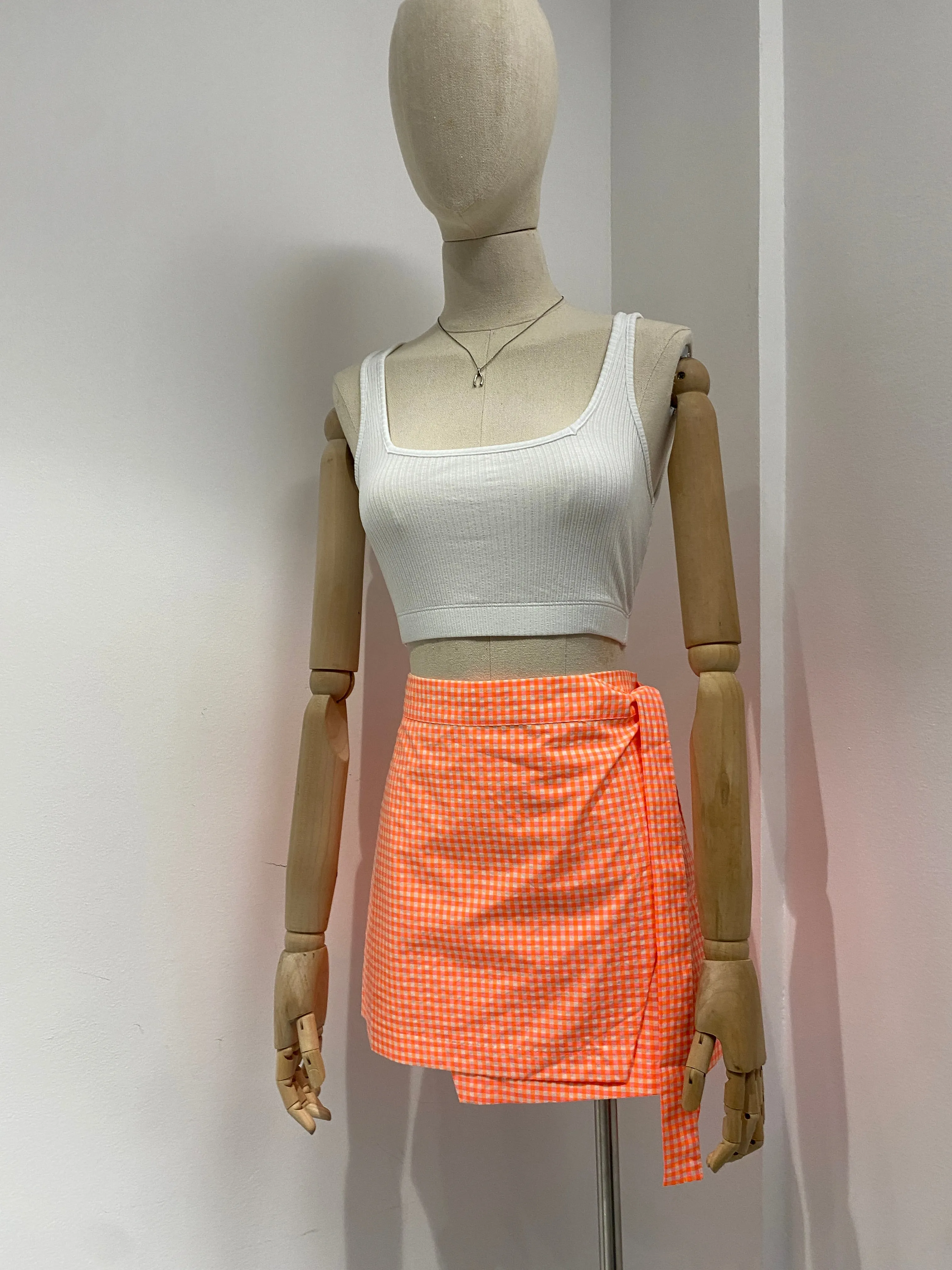 Gingham Wrap Skort