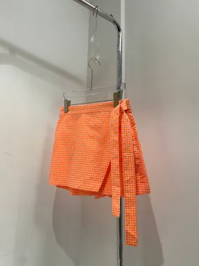 Gingham Wrap Skort