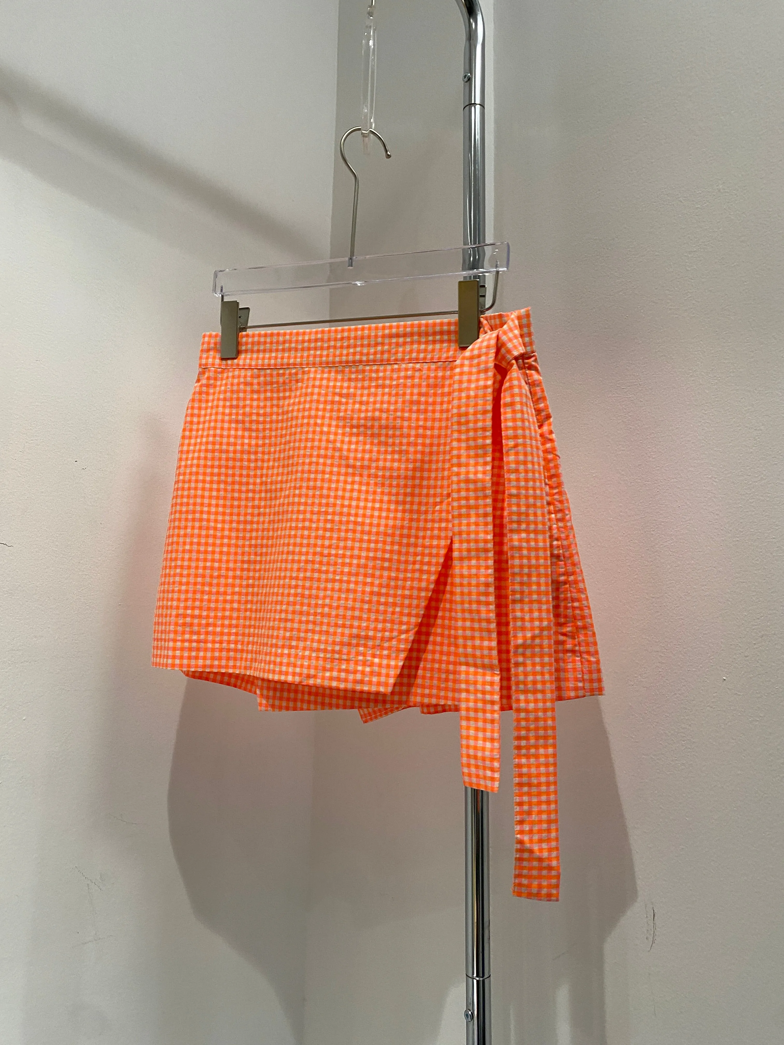 Gingham Wrap Skort