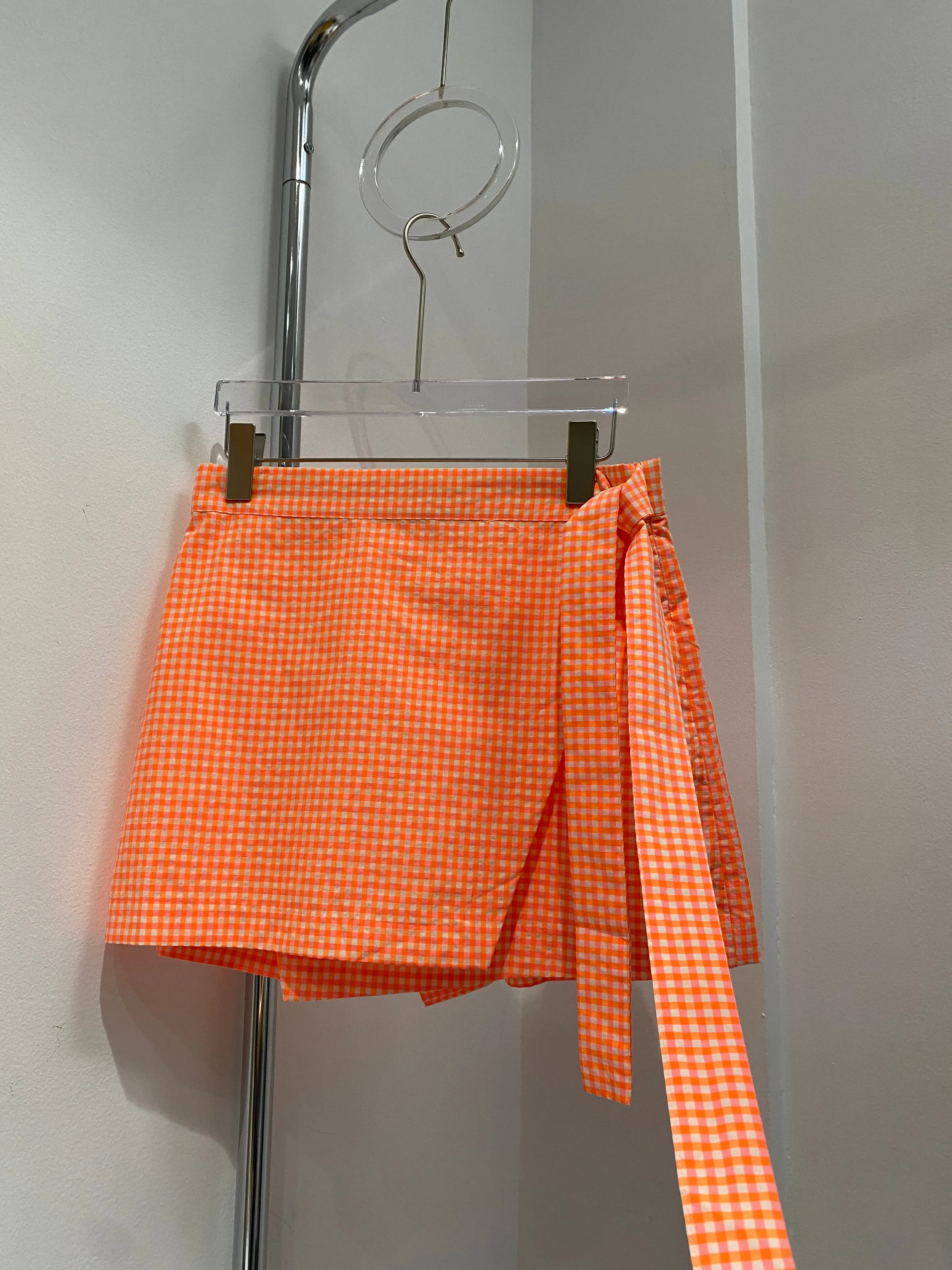 Gingham Wrap Skort