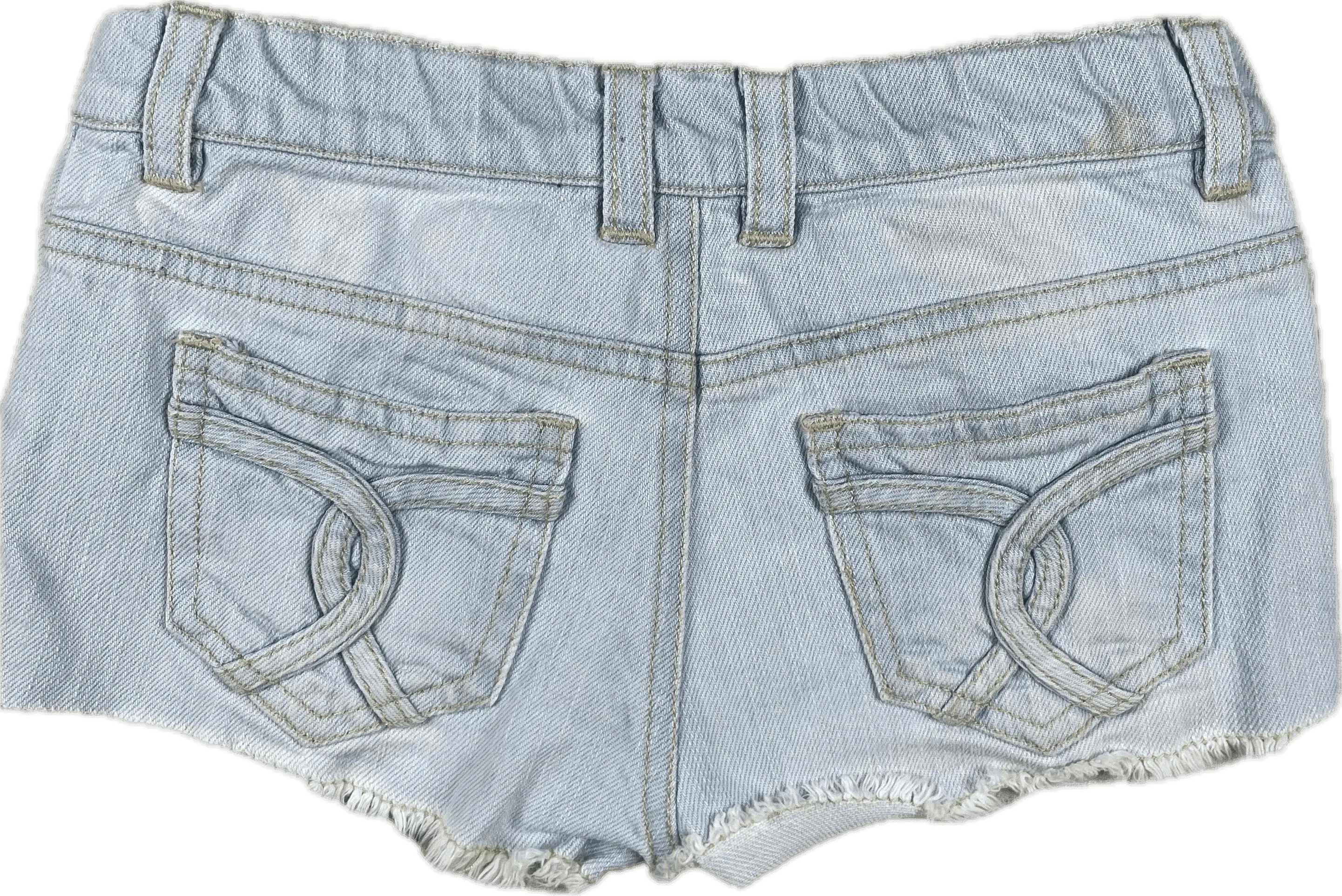 Girls Bardot Junior Sequinned Front Denim Shorts - Size 4 Years