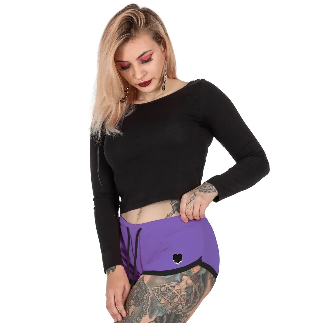 Love Creepy Bitches Purple Dolphin Hot Shorts
