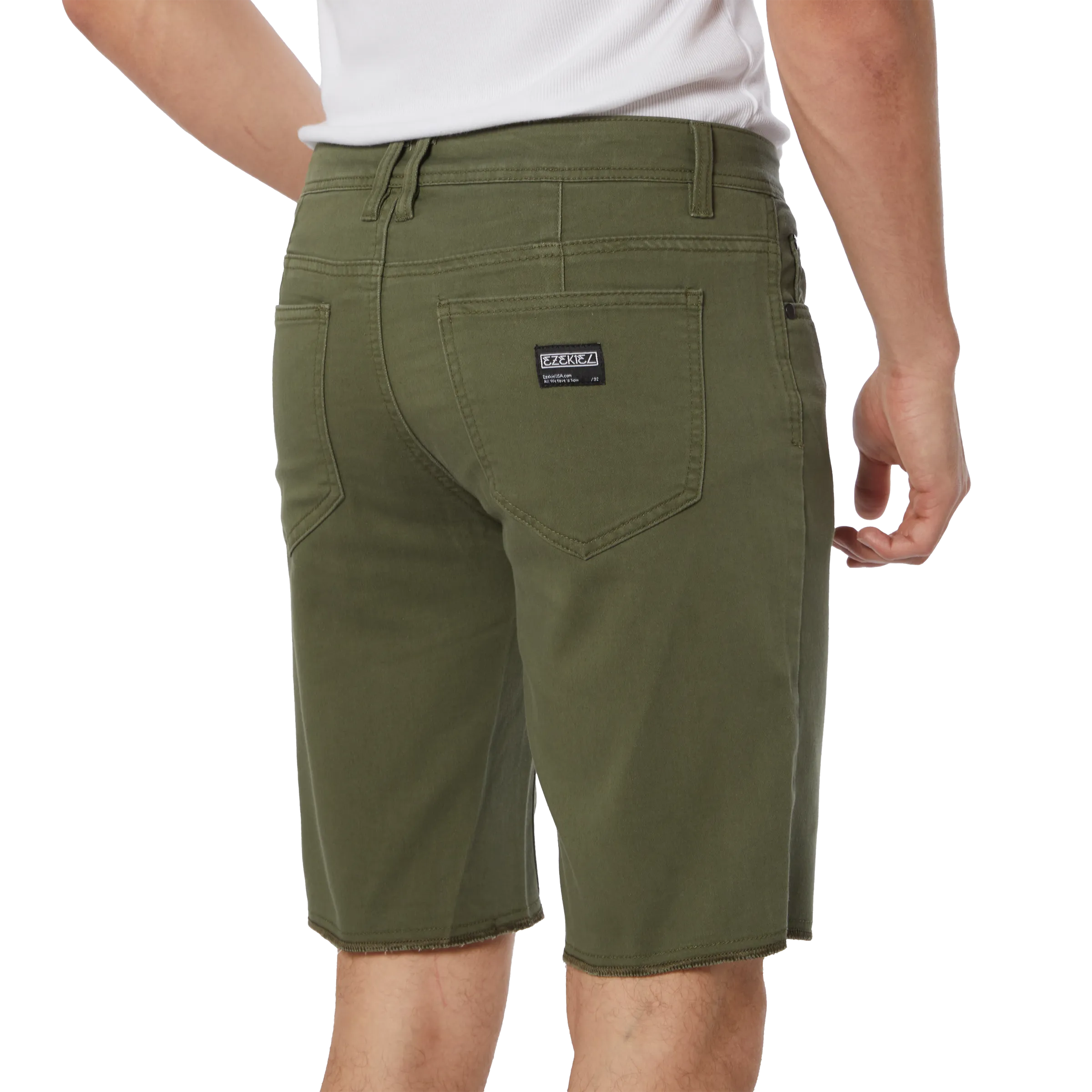 NOW DENIM SHORT - MILITARY GREEN