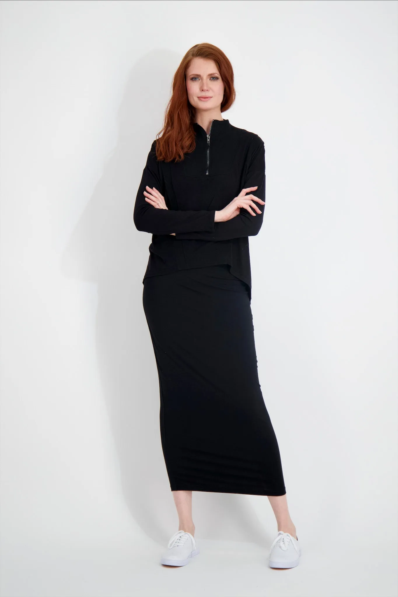 PASHMINA SKIRT-BLACK