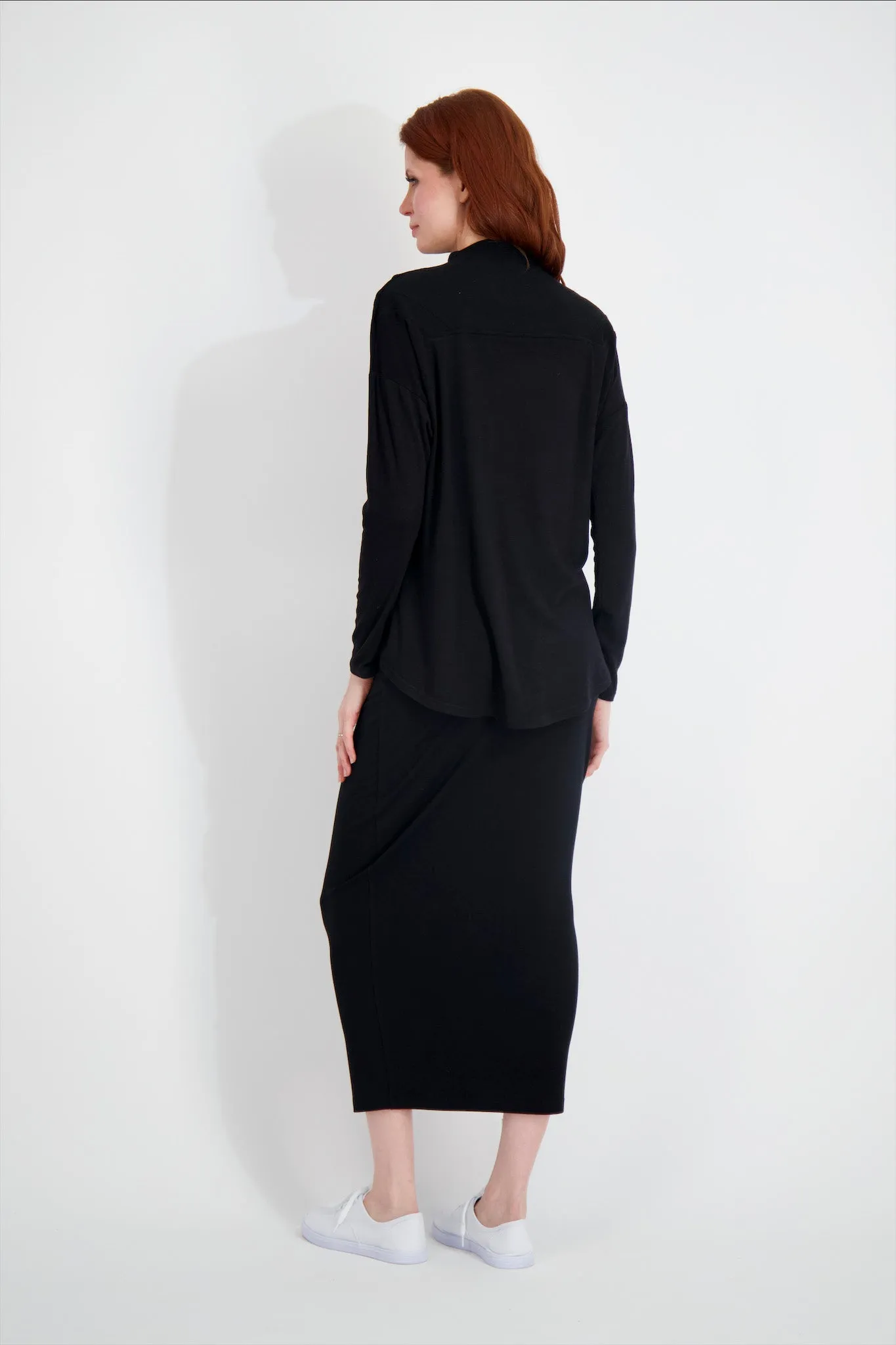 PASHMINA SKIRT-BLACK