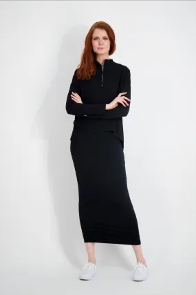 PASHMINA SKIRT-BLACK