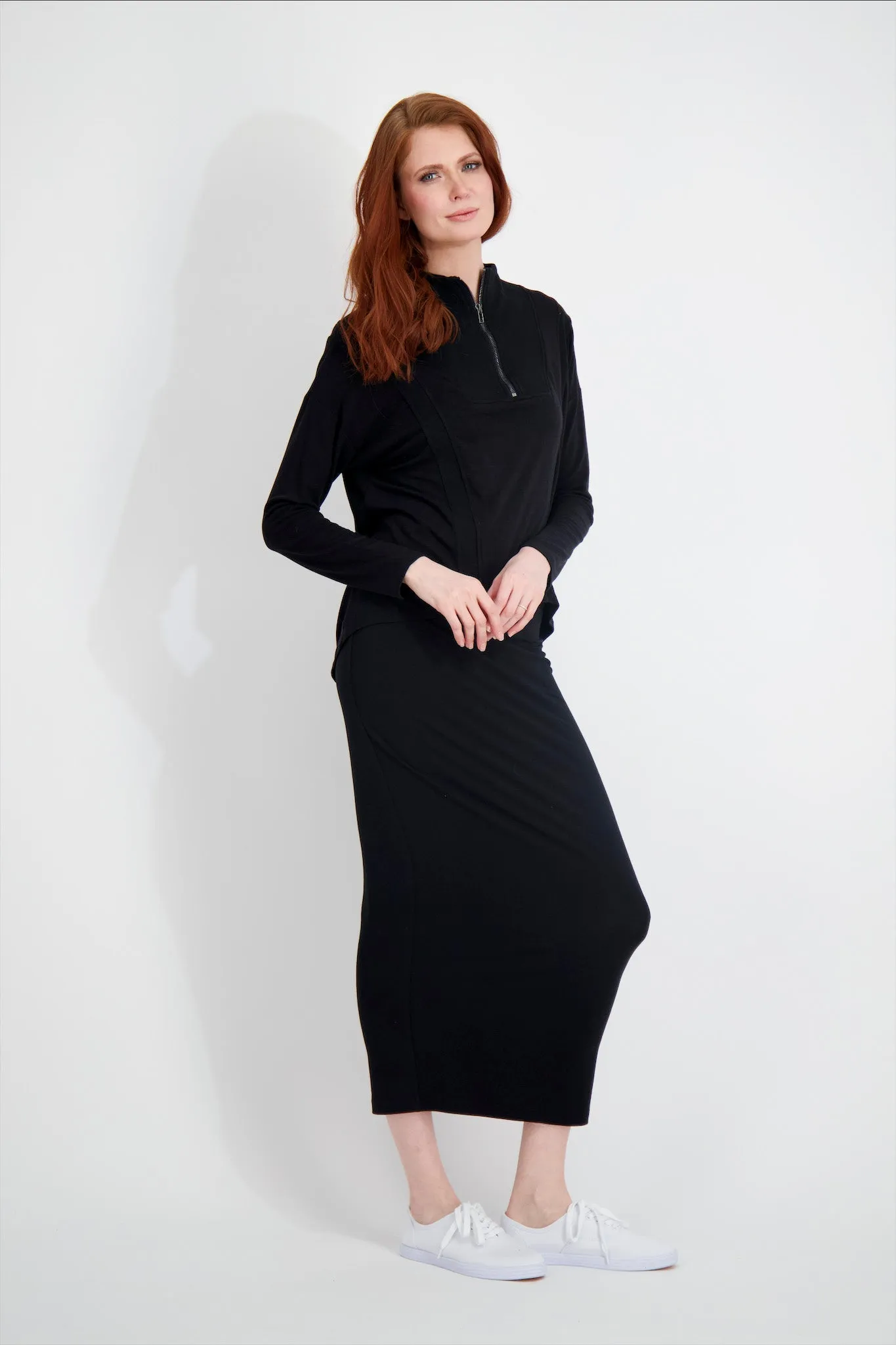 PASHMINA SKIRT-BLACK
