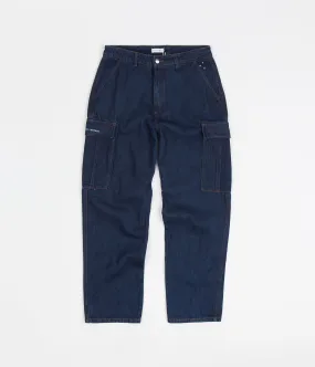Pop Trading Company Denim Cargo Pants - Dark Stonewash