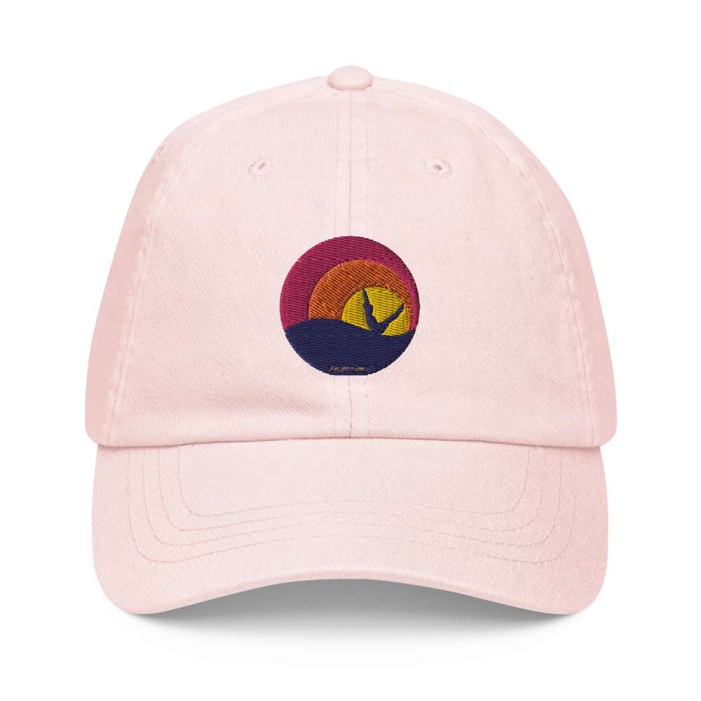 Sunset Teaser Embroidered Pastel Hat