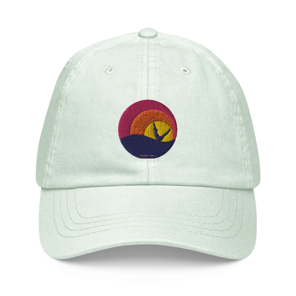 Sunset Teaser Embroidered Pastel Hat