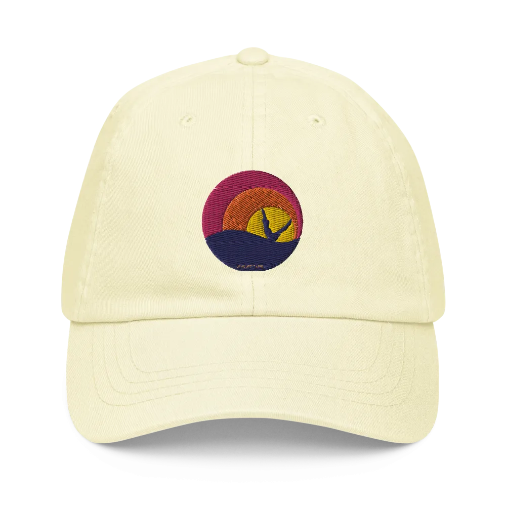 Sunset Teaser Embroidered Pastel Hat