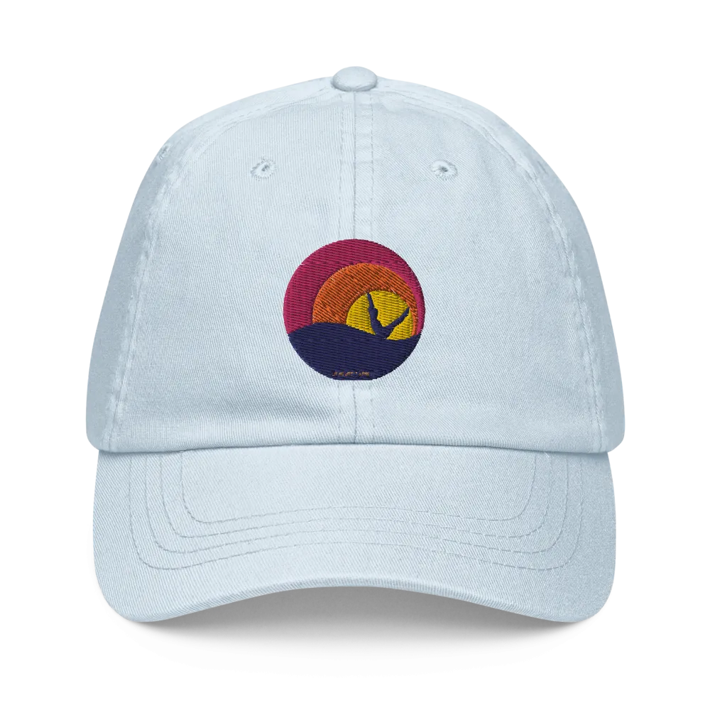 Sunset Teaser Embroidered Pastel Hat