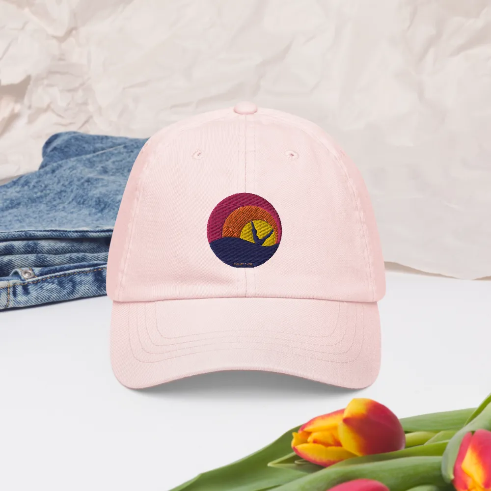 Sunset Teaser Embroidered Pastel Hat