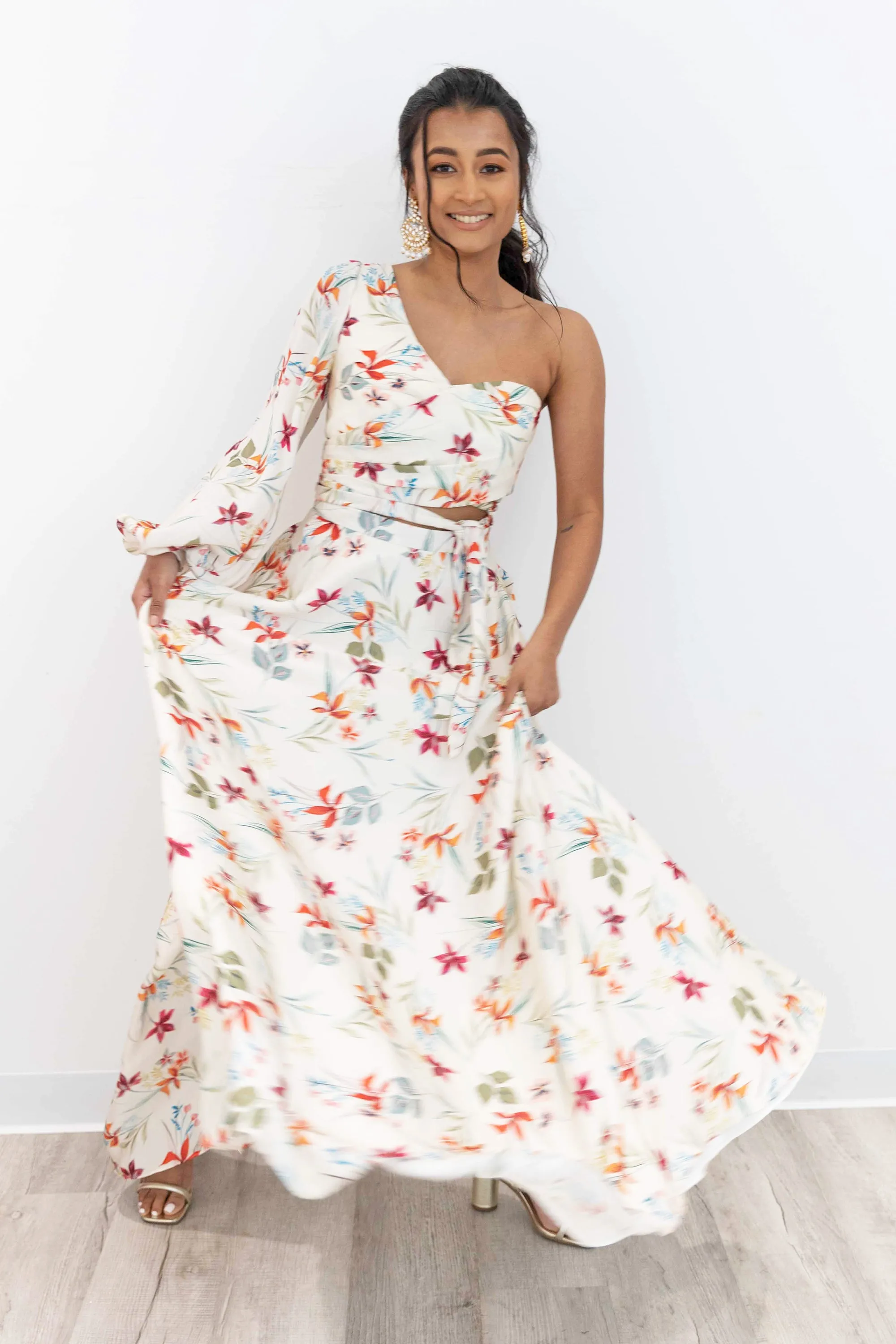 THALIA Whimsical Floral Lehenga Skirt