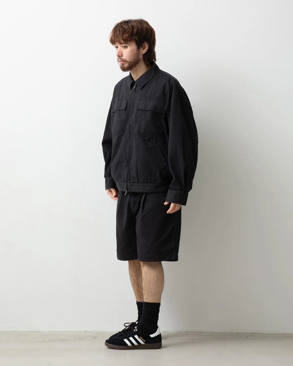 VINTAGE CHINO TUCK SHORTS OVERDYED