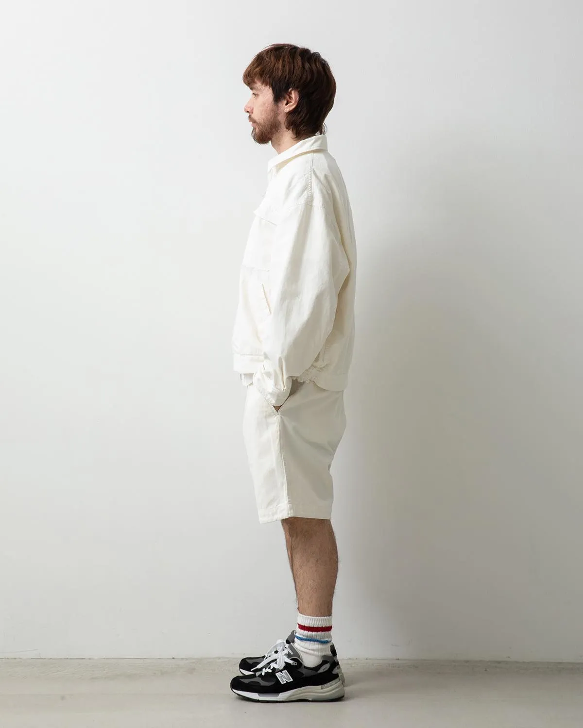 VINTAGE CHINO TUCK SHORTS OVERDYED