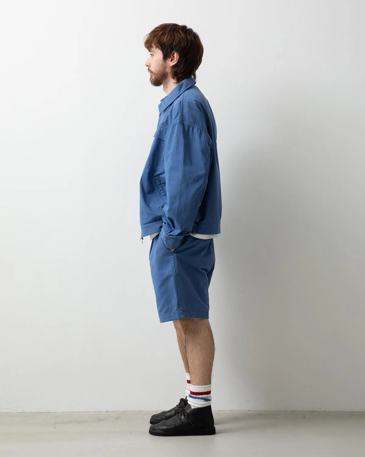 VINTAGE CHINO TUCK SHORTS OVERDYED